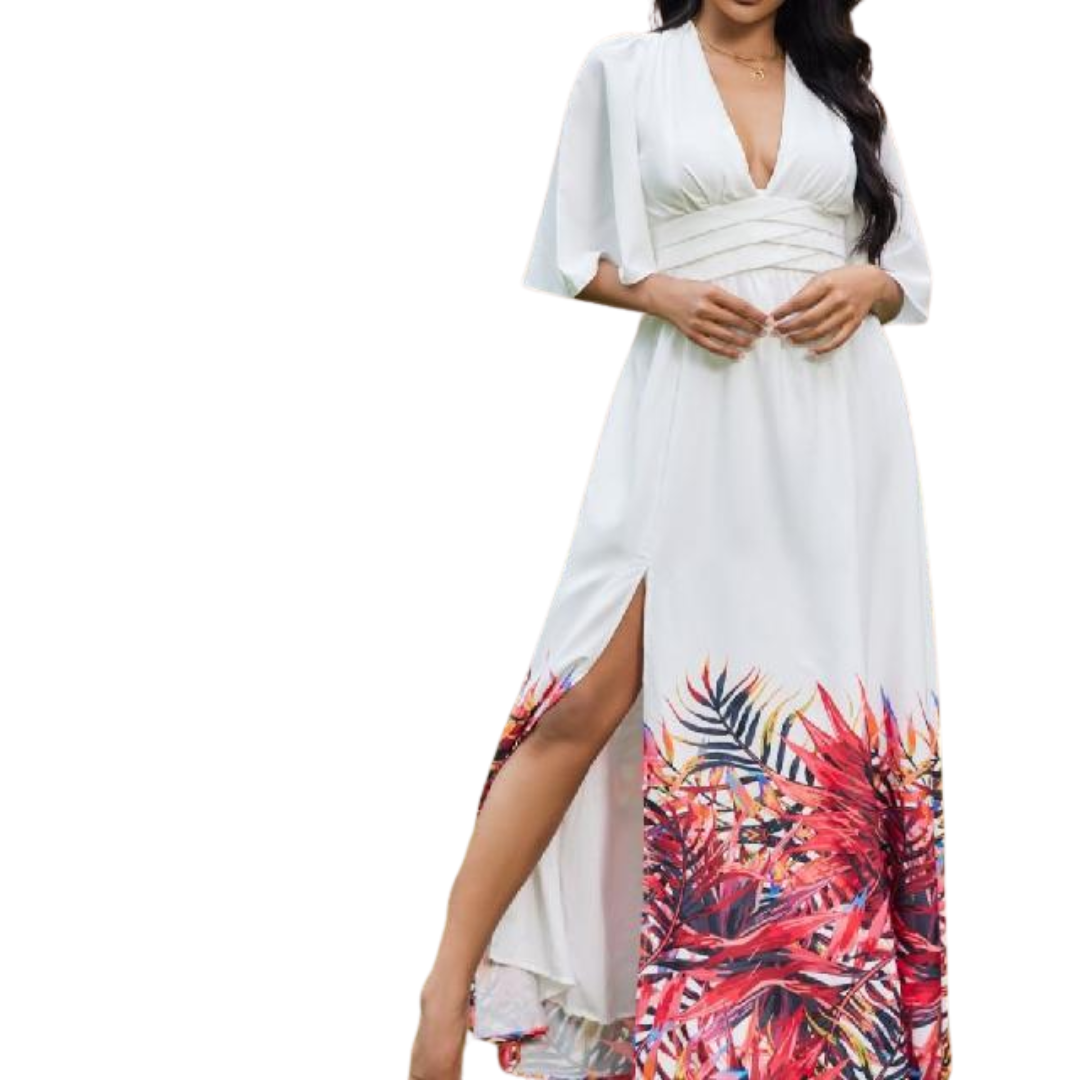 VESTIDO FLORAL BLANCO