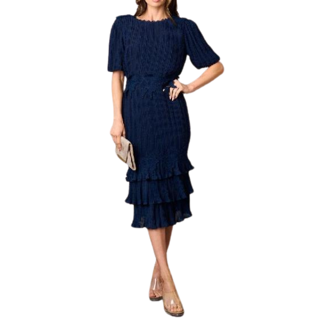 VESTIDO MIDI AZUL